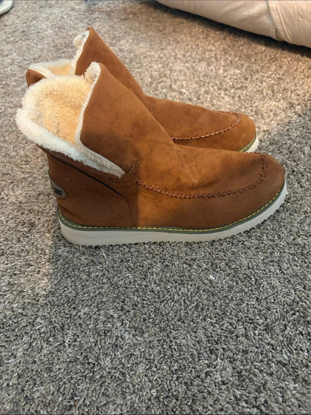 Cozy Suede Winter Boots - Tan